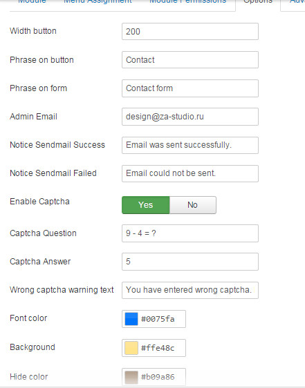 form contact admin
